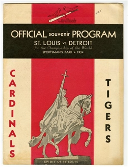 1934 World Series Program – Detroit Tigers at St. Louis Cardinals 
